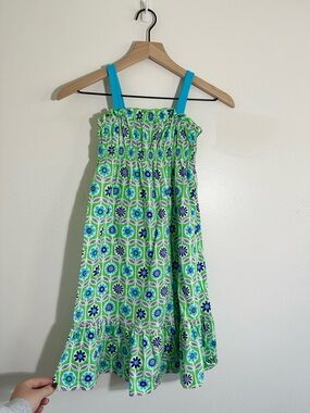 Hanna Andersson - Girl’s Green and Turquoise Floral Dress